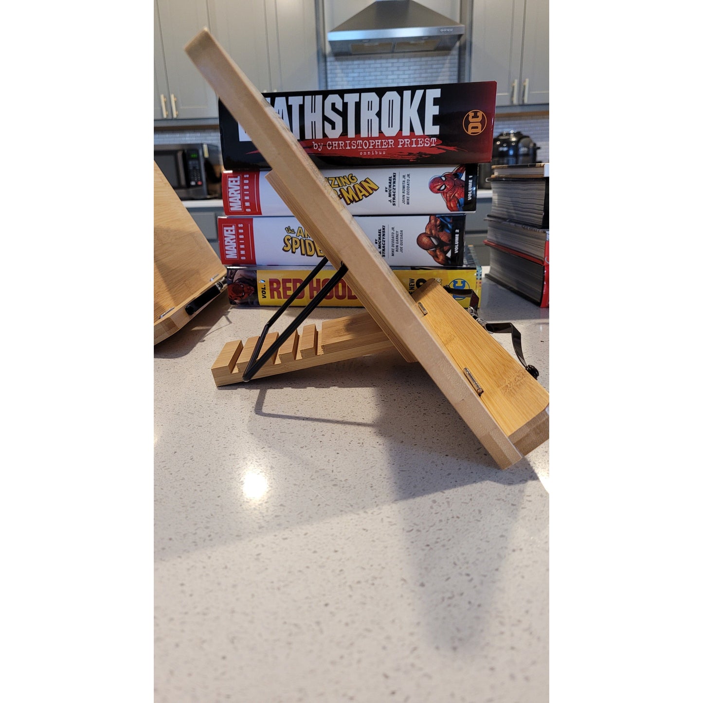 OPB Branded Large Bamboo Book Stand - 13.25 x 9.25