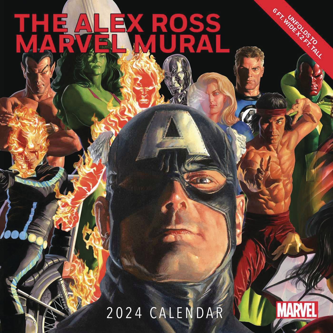 ALEX ROSS MARVEL MURAL 2024 OVERSIZED WALL CALENDAR In Shops: Jul 26, 2023